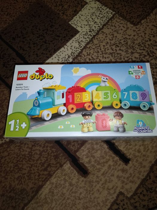 Конструктор лего паровозик з цифрами   новий