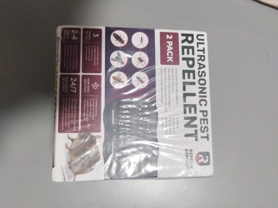 Repelente Ultrassónico de Pragas – Pack de 2 (Novo e Selado)