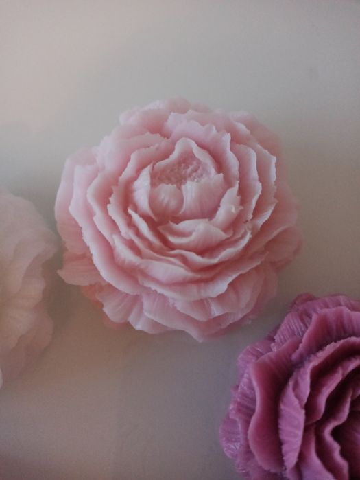 Mydełko glicerynowe handmade, kwiat piwonii, zapachowe