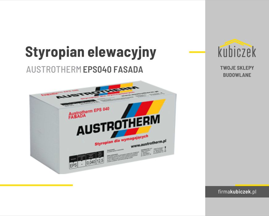 Styropian Austrotherm EPS 040 FASSADA - 3cm, 5cm, 10cm, 15cm, 20cm