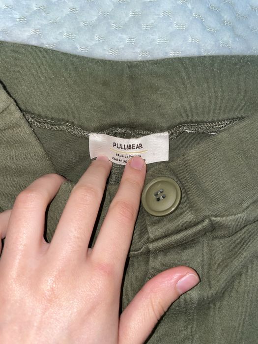 Calças verdes de algodão