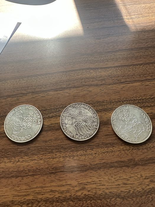 Moedas de 1000 escudos. Presidencia do conselho da UE. 2000