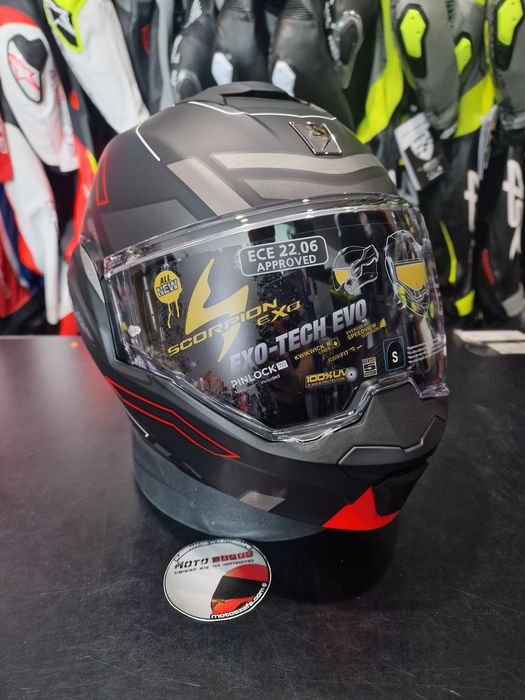 Kask motocyklowy SCORPION EXO-TECH EVO conquer matt Black/Red