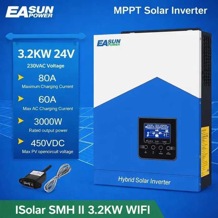 Гібридний сонячний інвертор EASUN POWER ISolar SMG-II 3.2kW 24V