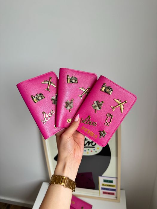 Personalizowane etui na paszport, futerał na paszport Le Voyage