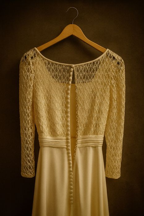 Vestido de noiva, véu e saiote PENHALTA NOVIAS