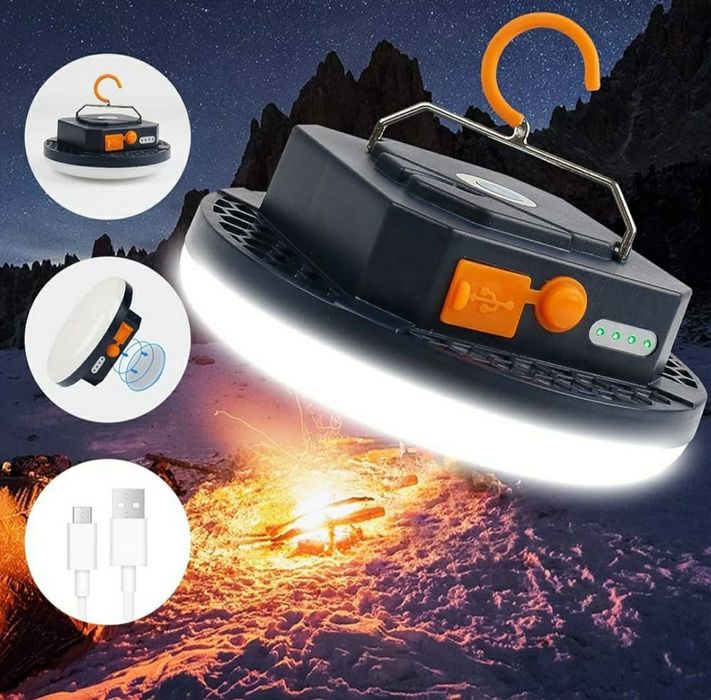 Портативний кемпінговий LED ліхтар MOS-14 з акумулятором 9900 мАг