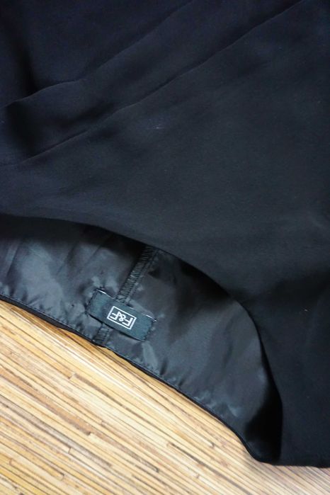 F&F Elegancka Sukienka Mała Czarna Szyfon 14/42/XL jak nowa