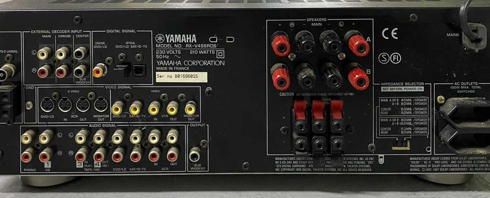 Sistema de som 5x1 Dolby Surround Yamaha