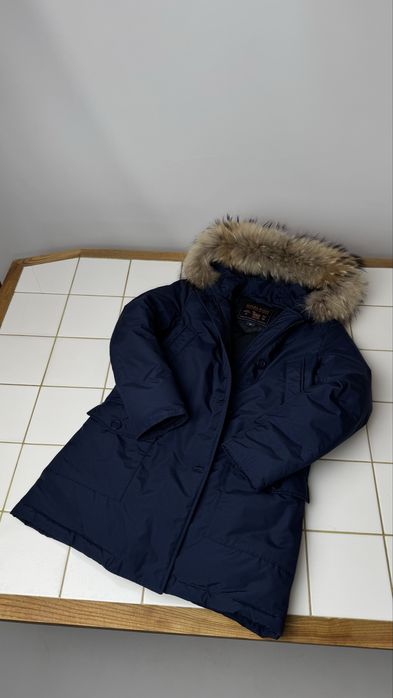 Жіноча парка Woolrich • XS–S • Пух/перо • Хутро койота