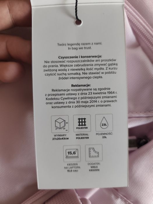 Plecak Puccini samolotowy/miejski 23L