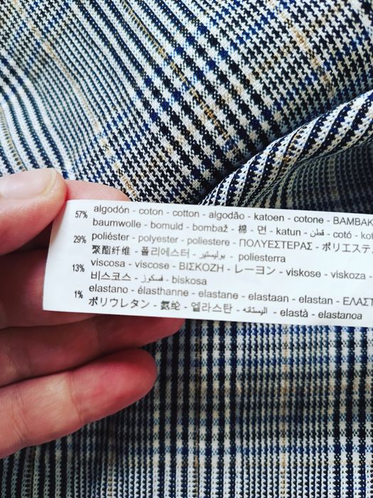Zara Basic sukienka tunika w kratę, bufiaste rękawy, pasek w talii, zł