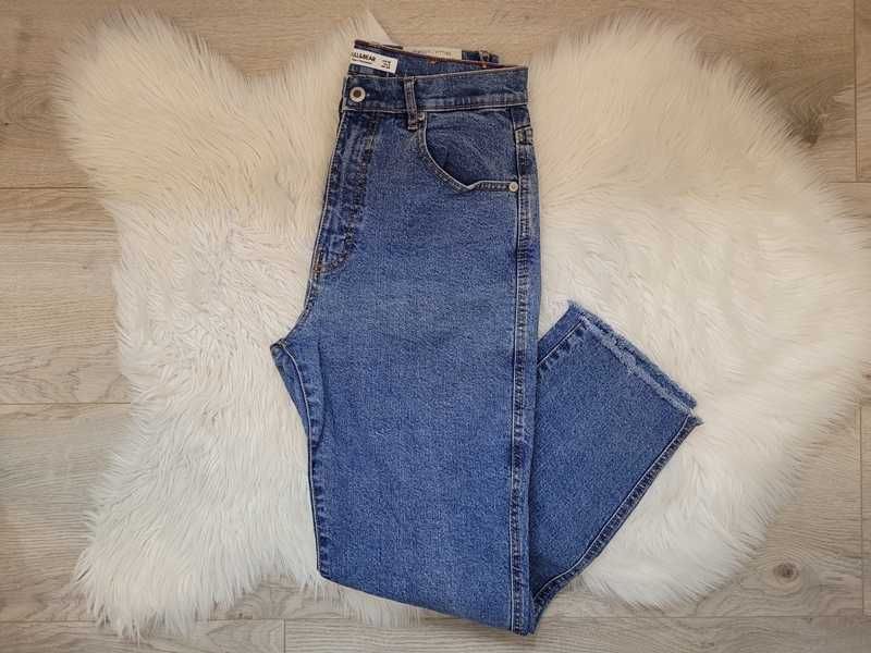 Niebieskie spodnie dżinsowe / dżinsy jeansy mom jeans, Pull&Bear, 38 M