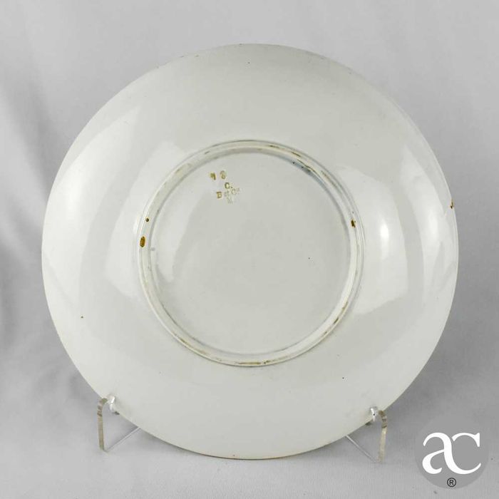 Par de pratos em faiança de fabrico Francês, finais séc. XIX