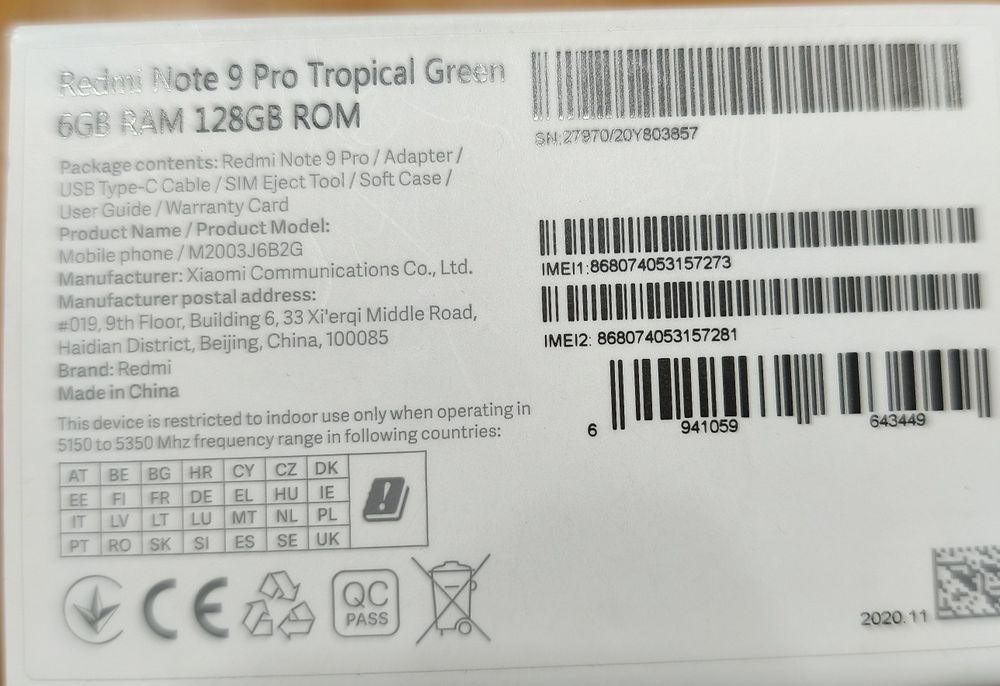 Xiaomi Redmi Note 9 Pro