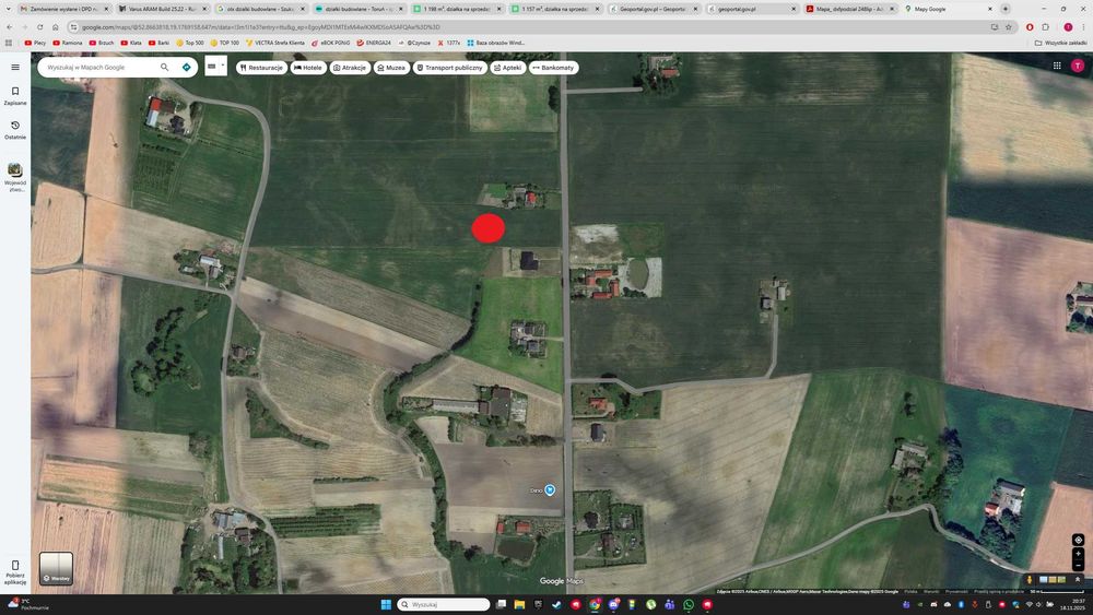 Działki budowlane z warunkami zabudowy Jastrzębie k. Lipna