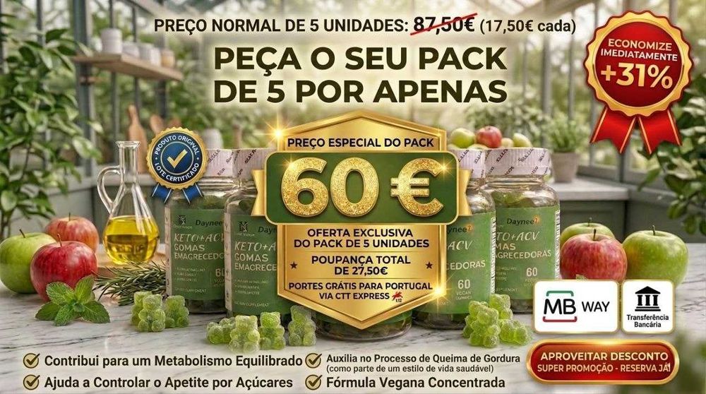 Apoio à Perda de Peso Creme Adeus e Gomas Keto+ACV