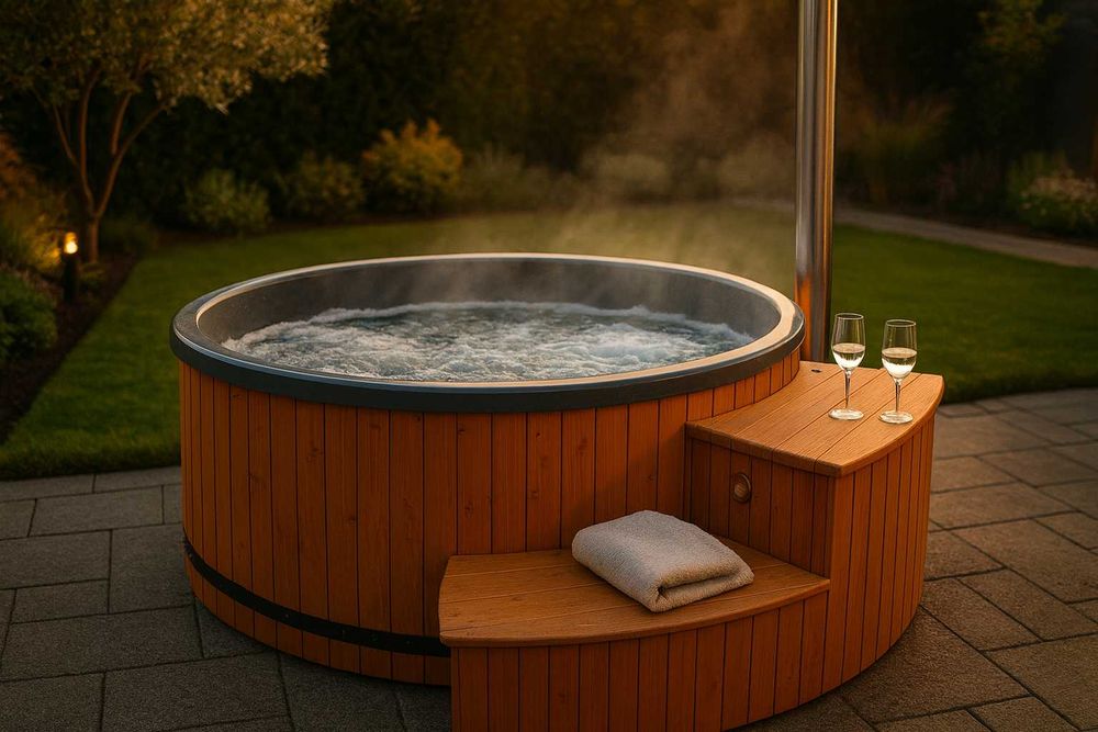 Balia duża do sauny ogrodowej do schładzania LED pokrywa GRATISdostawa