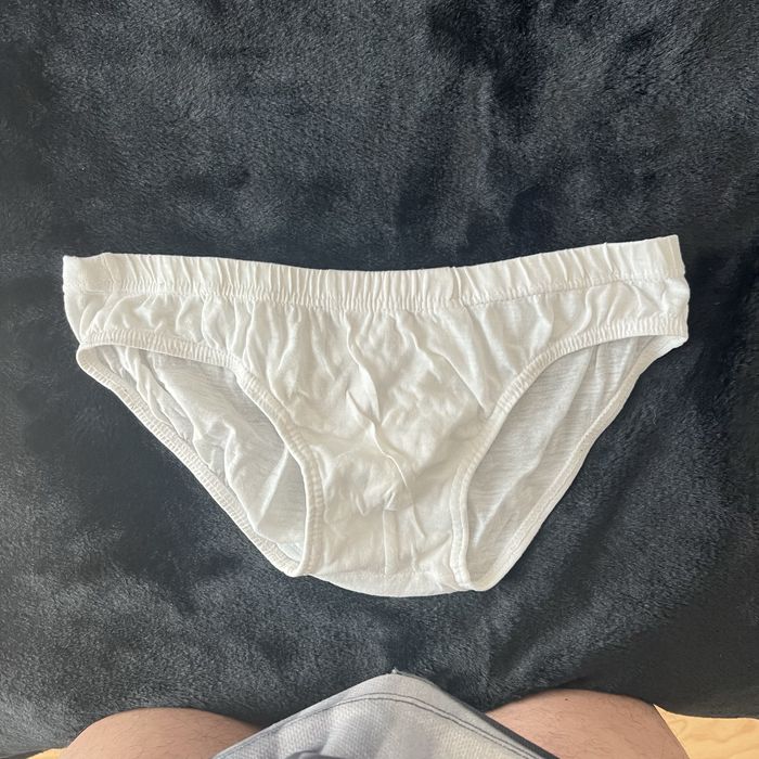 Slips de algodao branco