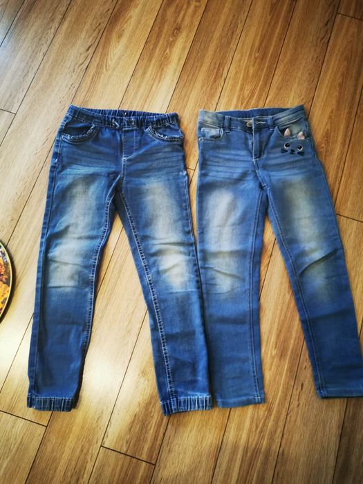 spodnie jeansowe 128 dziewczęce