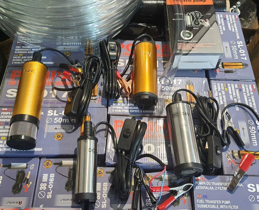 Насос для перекачки відкачки палива топлива, д.т.  12v/24v - 38мм 50мм. фільтр тонкого очищення  шланг рукав пістолет  фильтр очистки топлива дизеля
