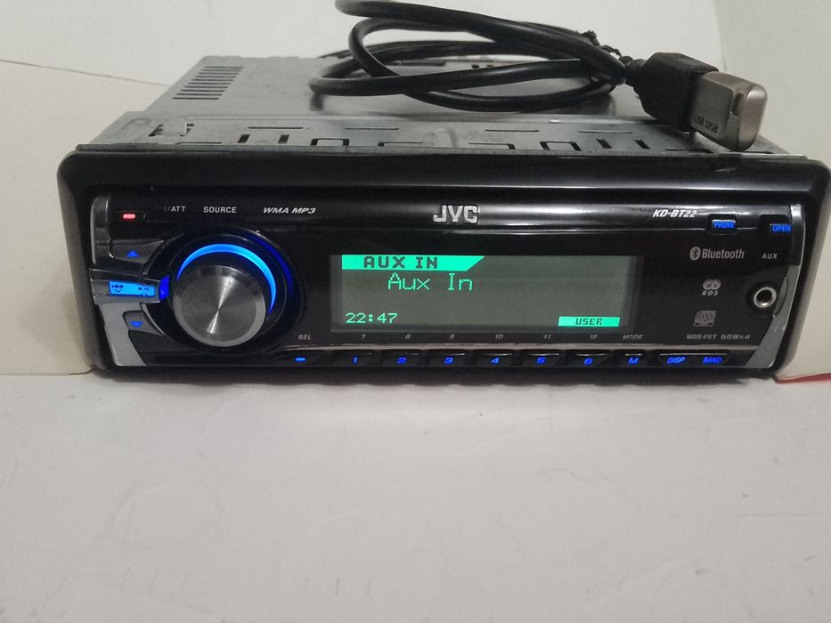 Автомагнітола jvc kd-bt22,pioneer кeh-p14rds із bluetooth audio,usb,ві