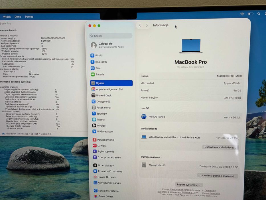 MacBook Pro 16” M3 Max  | 48 GB RAM |  1TB SSD |