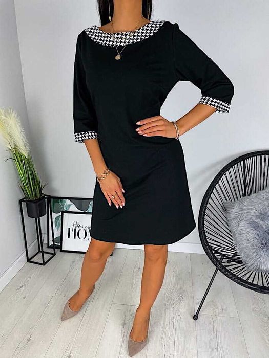 Elegancka czarna Sukienka r. 46 Nowa Polski produkt