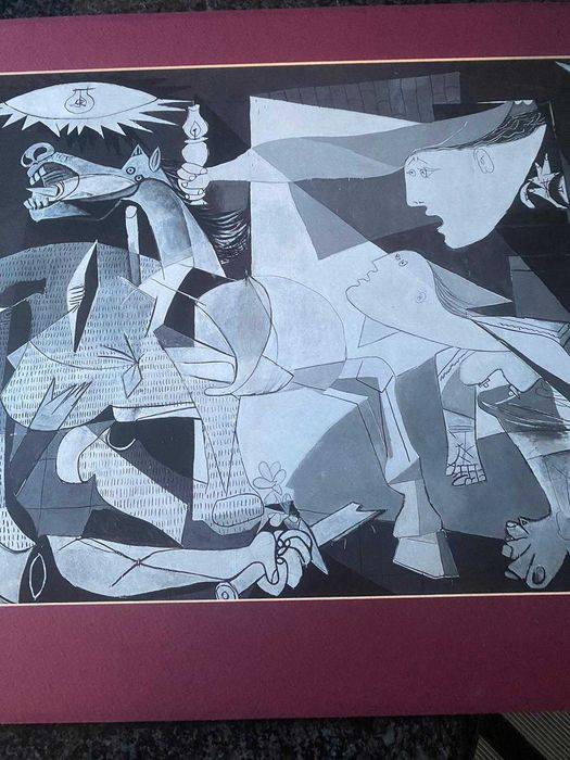 Guernica de picasso em kline com passpartout
