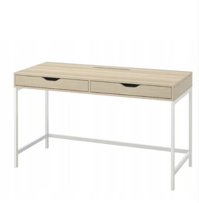 IKEA ALEX Biurko 132x58 cm bejca/imit. dębu