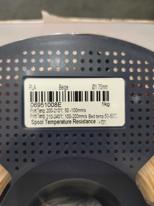 SUNLU Filament kremowy do drukarek 3D. 1,75mm 1Kg