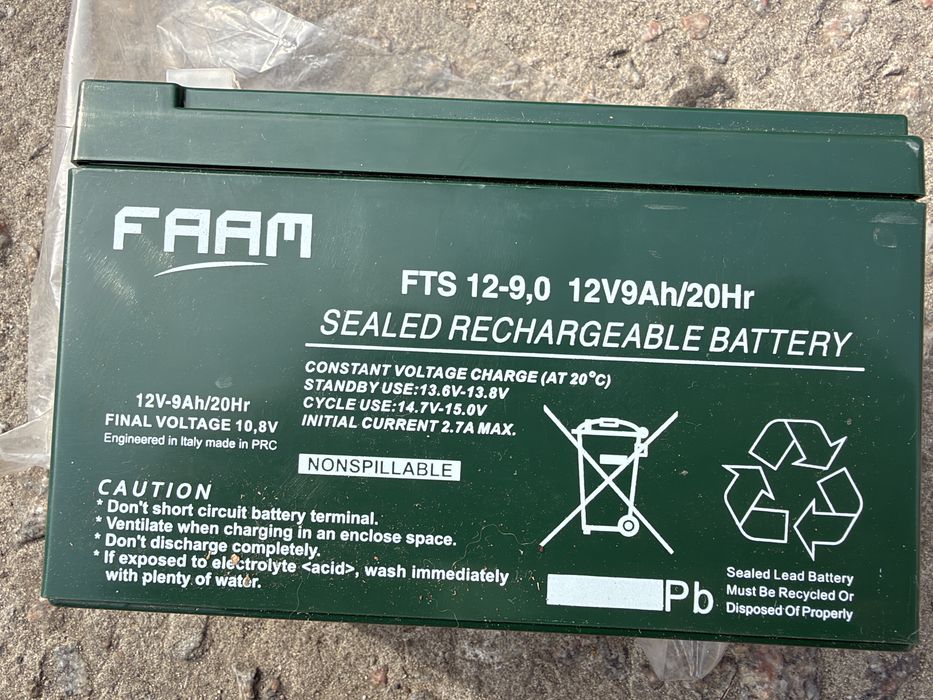 Акумулятор FAAM 12V 9Ah AGM (12В 9Ач)
