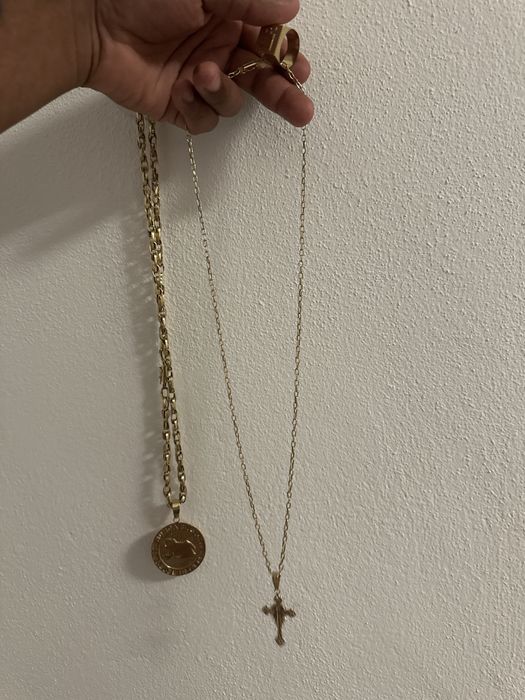 Cordao ouro 18k com pingente