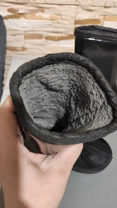 Детские резиновые сапоги 26-27 с утеплителем