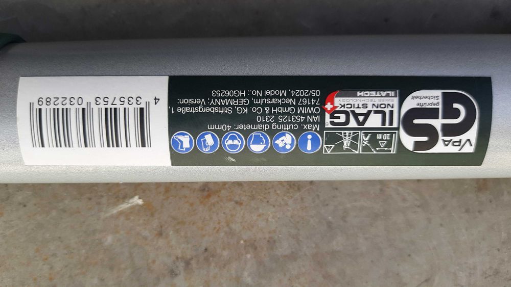 Sekator kowadelkowy do 45mm Parkside NOWY