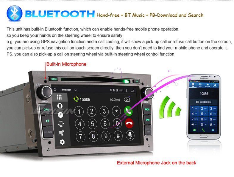 Auto radio Opel Android 14 2 din radio/dvd/cd/usb/sd/gps/