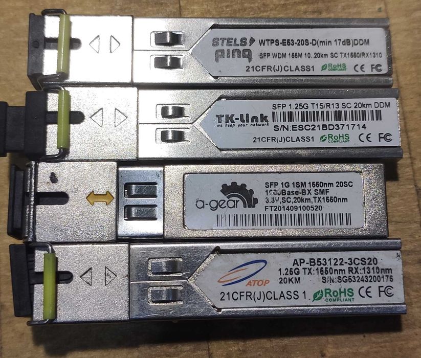 Продам Б/У SFP 1550 1310 20км