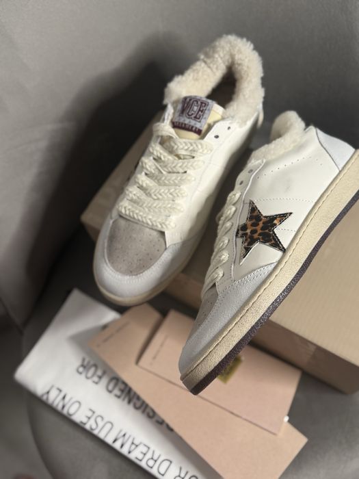 Кеды с мехом голден гуз golden goose меховые кеды кроссовки зимние жен