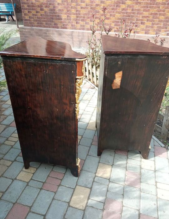 «Угловые тумбы» маркетри, бронза 19 век