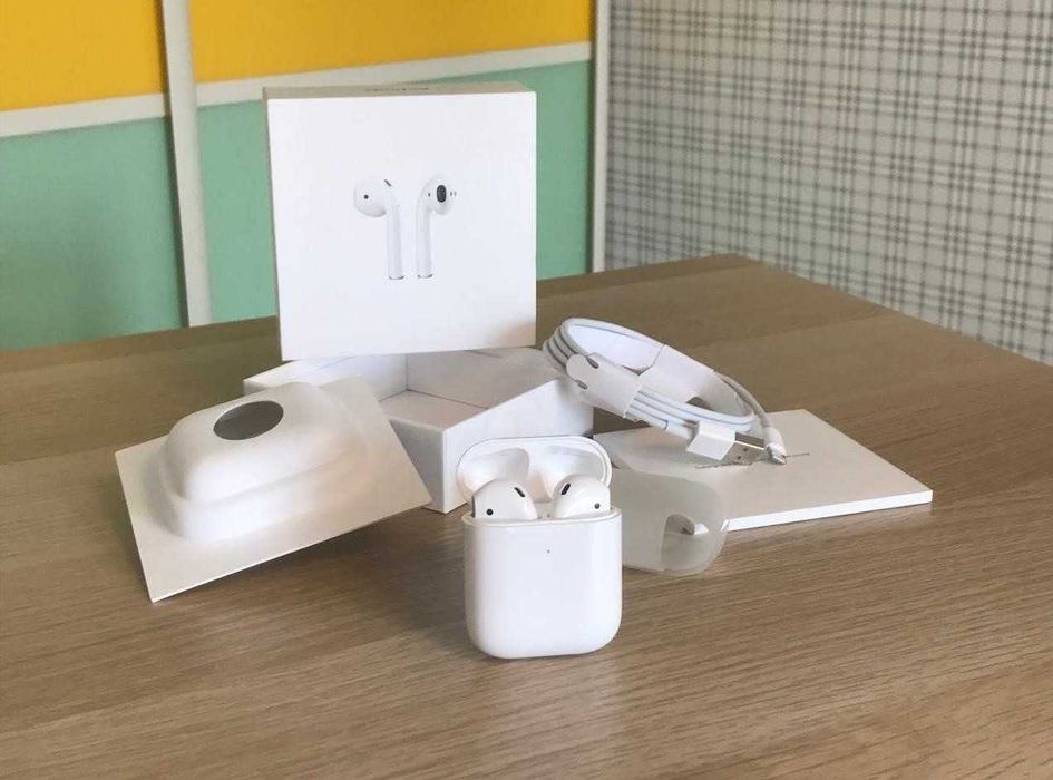 Бездротові навушники Airpods 2 1в1 + чохол в подарунок