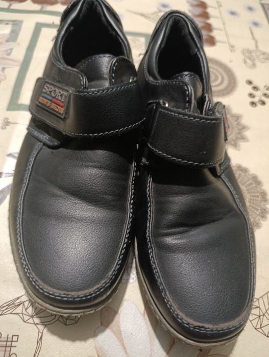 Туфли на липучке для мальчика р.31,длина по стельке 22 см(кожа).