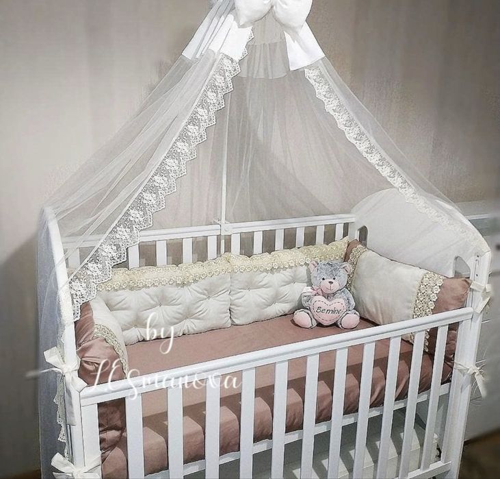 Бортики в кроватку+конверт на выписку