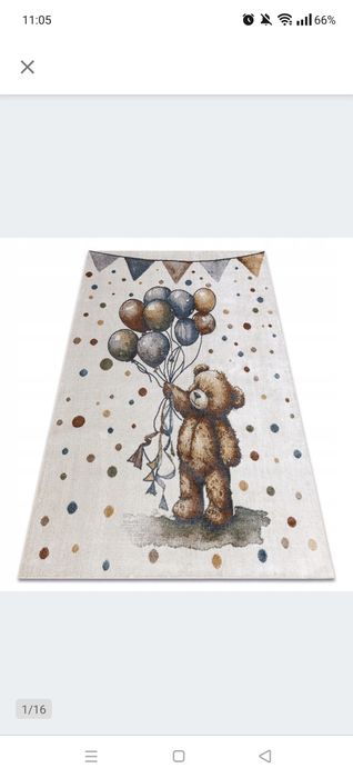 Dywan miś balony . Do prania dla dzieci