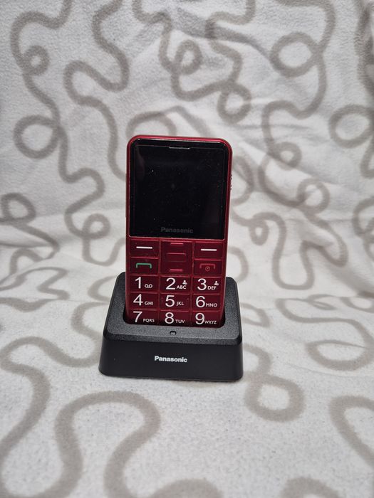 Telefon Panasonic KX-TU155 czerwony dla emeryta