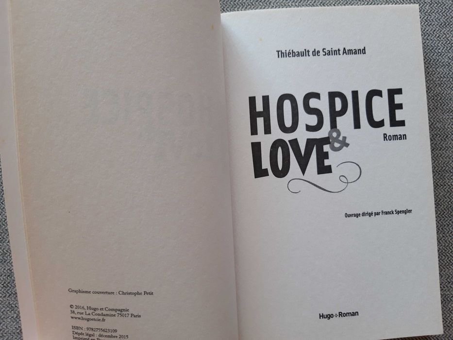 Livro "Hospice & Love" de Thiébault de Saint Amand