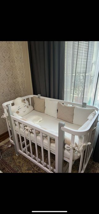 продам НОВУ дитячу кроватку з маятником і матрацом