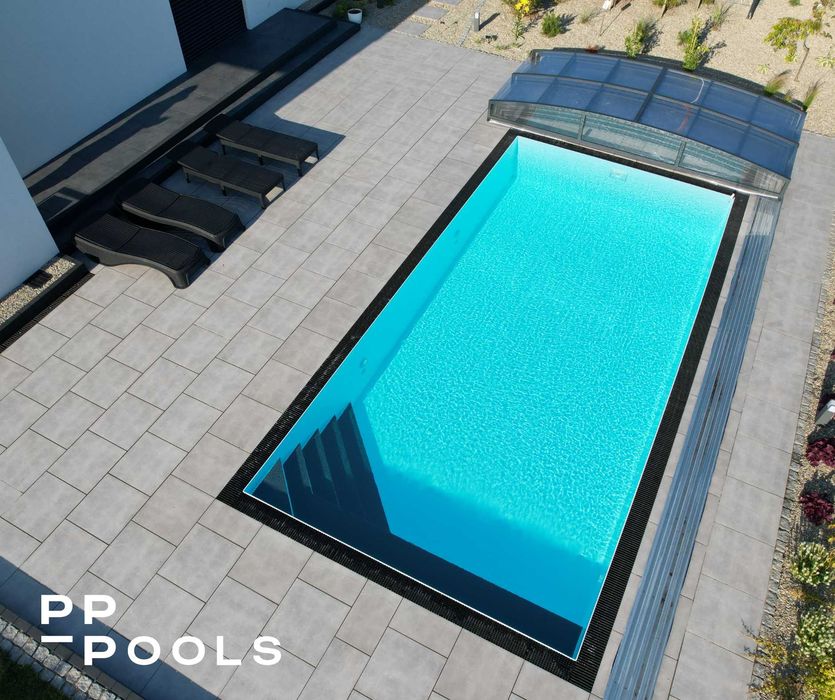 Kompletny set:Basen Przelewowy Polipropylenowy 6,0x3,0x1,5m + technika