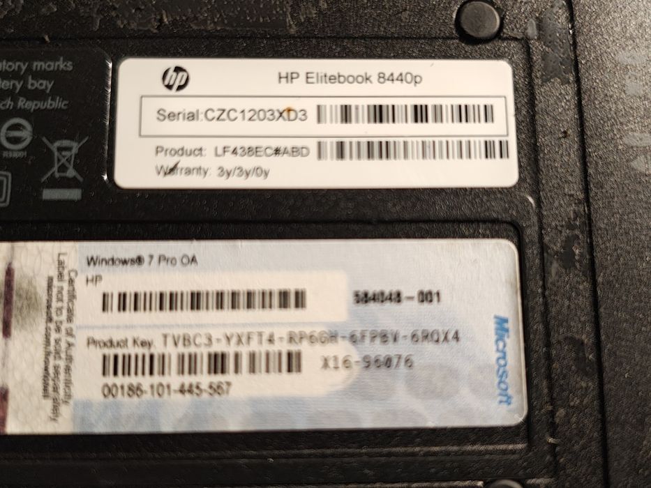 Laptop HP Elitbook 8440p . Bez HDD. Sprawny. Komplet. Tanio!