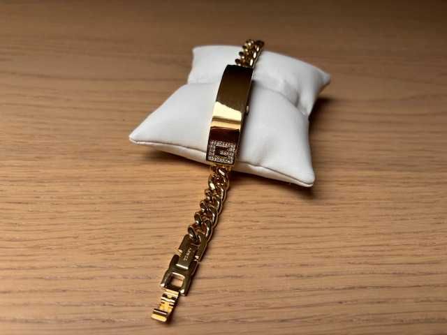 Relógio Pulseira Guess Vintage "G Locket" – Dourado & Cristais – NOVO