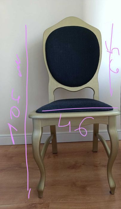 Krzesła tapicerowane drewniane